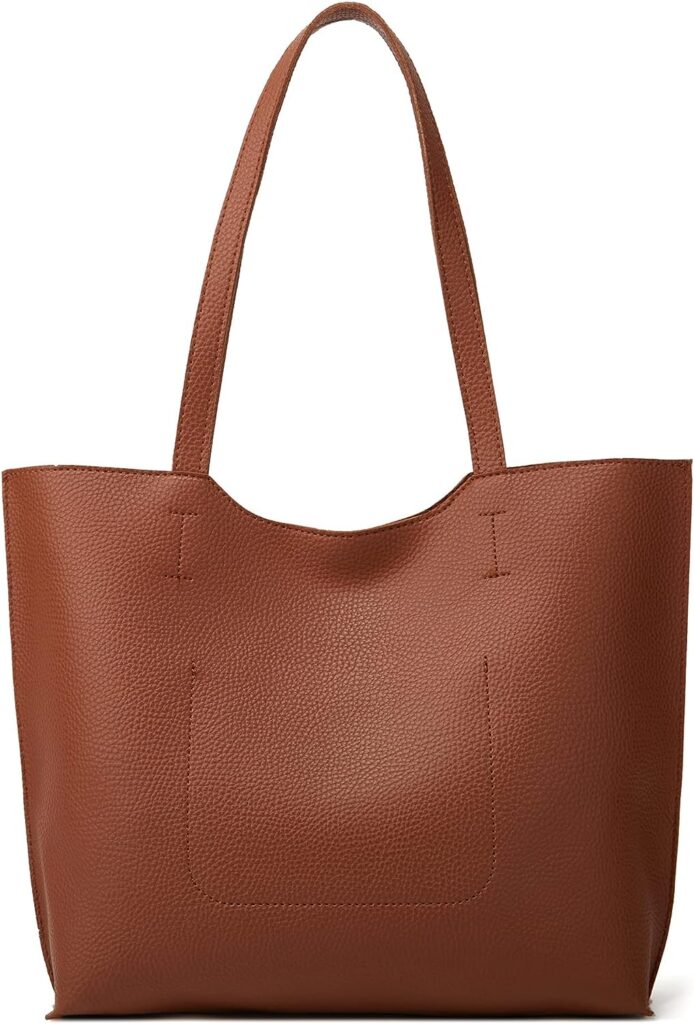 Ashioup Tote Bags for Women with small Purse Set Faux Leather Handbag Zipper Shoulder Bag
