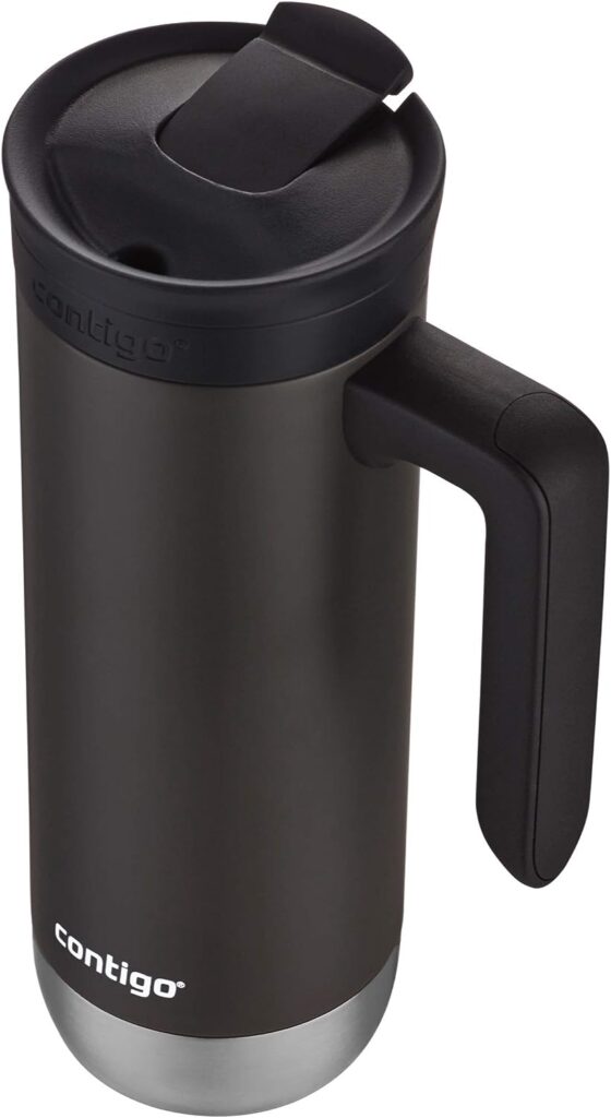 Contigo Superior 2.0 Stainless Steel Travel Mug with Handle and Leak-Proof Lid, Double-Wall Insulation Keeps Drinks Hot up to 7 Hours or Cold up to 18 Hours, 20oz Sake