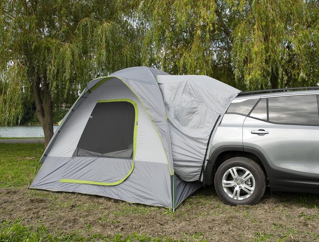 Napier Backroadz SUV Tent | Universal Fits All CUV’s, SUV’s, and Minivans​ | Sleeps 5 Adults | Grey  Green | 10x10 (19100)